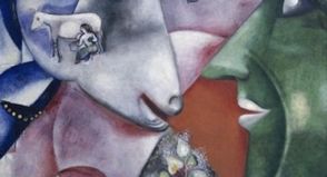 „Ich und das Dorf“ von Marc Chagall, Öl auf Leinwand, entstanden 1911 während seines ersten Parisaufenthaltes. (Foto: Museum of Modern Art, New York)