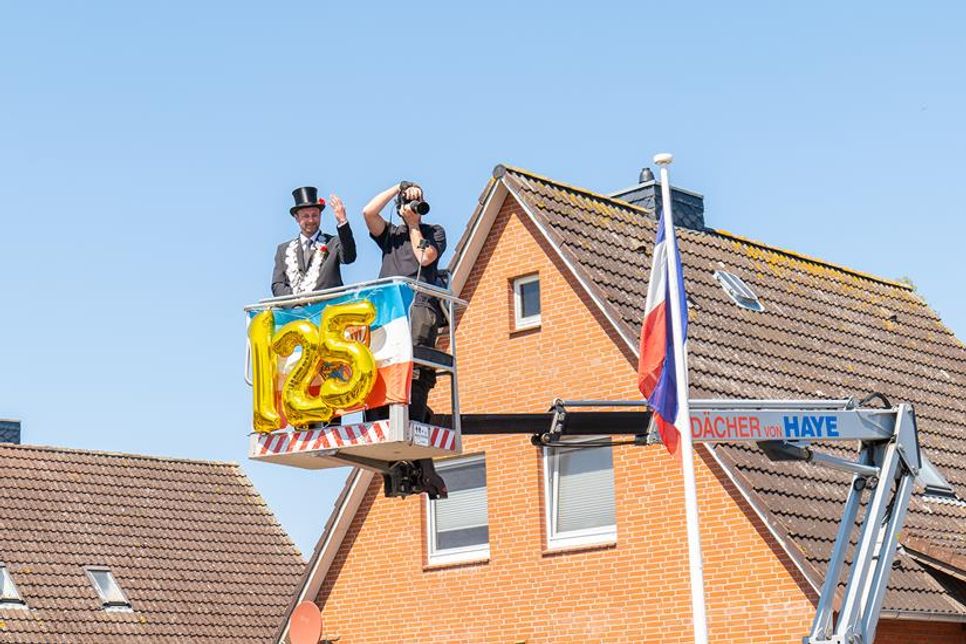 Der scheidende König Jannes Beth bei seiner letzten Ansprache.