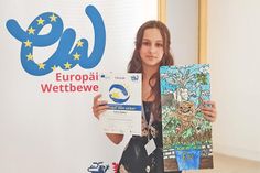 Luisa Dames aus der 6c. Sie wurde für ihr Kunstwerk zum Thema „Europa – fantastisch gewachsen“ geehrt. Foto: hfr