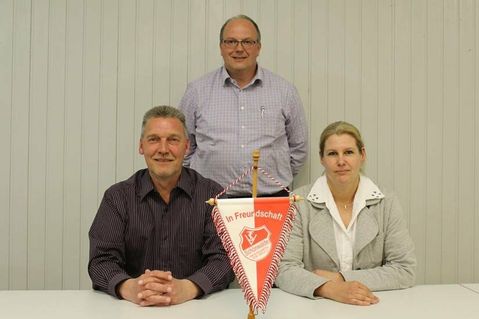 2. Vorsitzender Torsten Appel, Kassenwart Christian Franke, 1. Vorsitzende Melanie Lindau (v. lks.).