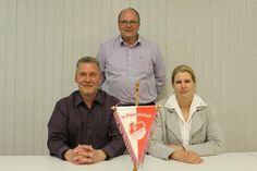 2. Vorsitzender Torsten Appel, Kassenwart Christian Franke, 1. Vorsitzende Melanie Lindau (v. lks.).