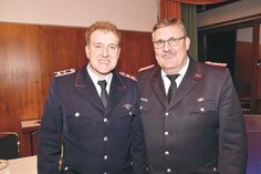 Timmendorfer Strands Gemeindewehrführer Thomas Scharbau (rechts) und sein Stellvertreter Stefan Schoenfeld, hier ein Foto von der Jahreshauptversammlung im Februar, blicken in einem Offenen Brief auf das Jahr 2020 zurück und bedanken sich.