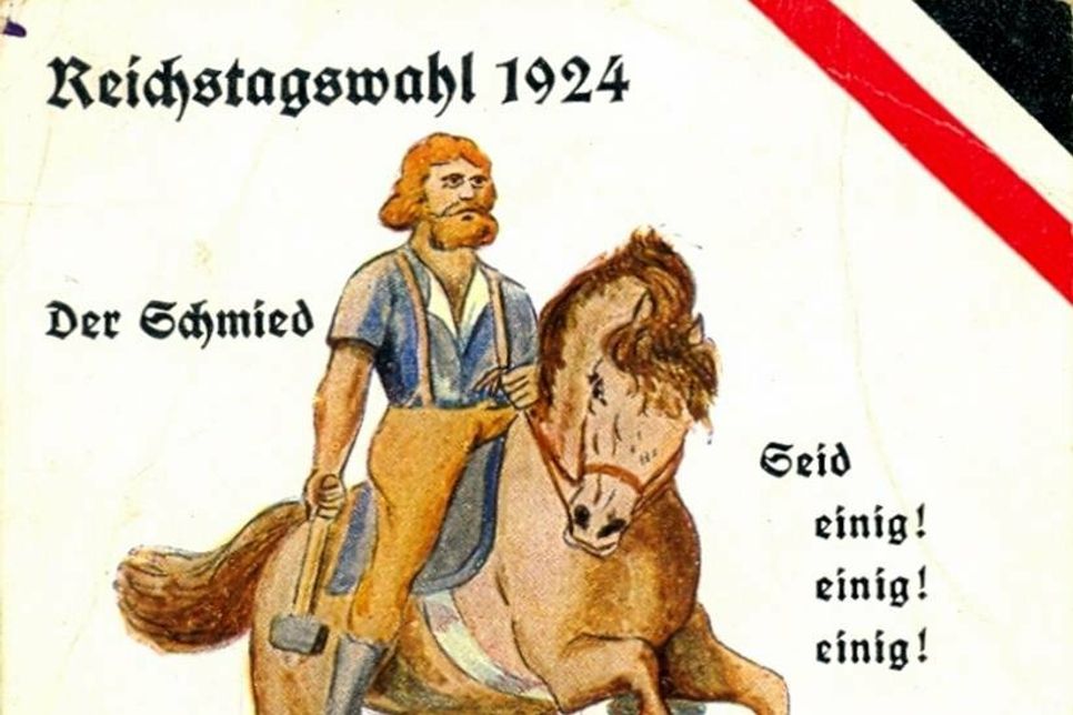 1924: Wahlaufruf der Deutschnationalen Volkspartei zur Reichstagswahl.