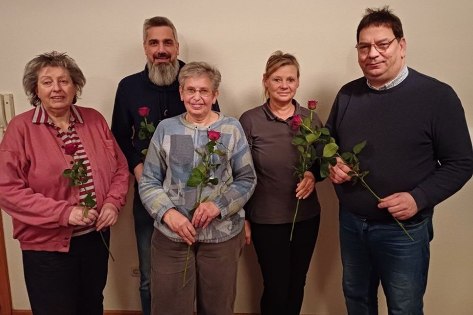 Ingeborg Gosch, Lars Warnemünde, Andrea Wellm, Ines Dedow und Bert Böhmer (v. lks.).