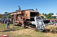 Mit fortschreitender Mechanisierung kamen in der Landwirtschaft Dreschmaschinen zum Einsatz.