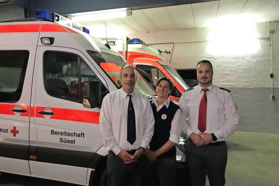 Kay Cyriacks, Nicole Riedel Bereitschaftsleiterin, Robin Cyriacks (v. lks.).