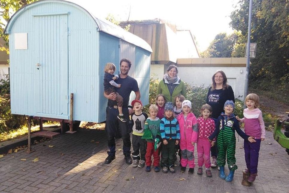 Die KiTa &amp;quot;Waldkindergarten Timmendorfer Strand&amp;quot; sagt Danke für den Bauwagen.