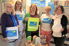 Anja Pohle (Heiligenhafen), Sabine Stryga (Neustadt), Kathrin Brümmer (Oldenburg), Susanne Hansen (Fehmarn) und Beate Sieweke (Eutin) (v. lks.) laden zum diesjährigen Ferienleseclub ein.