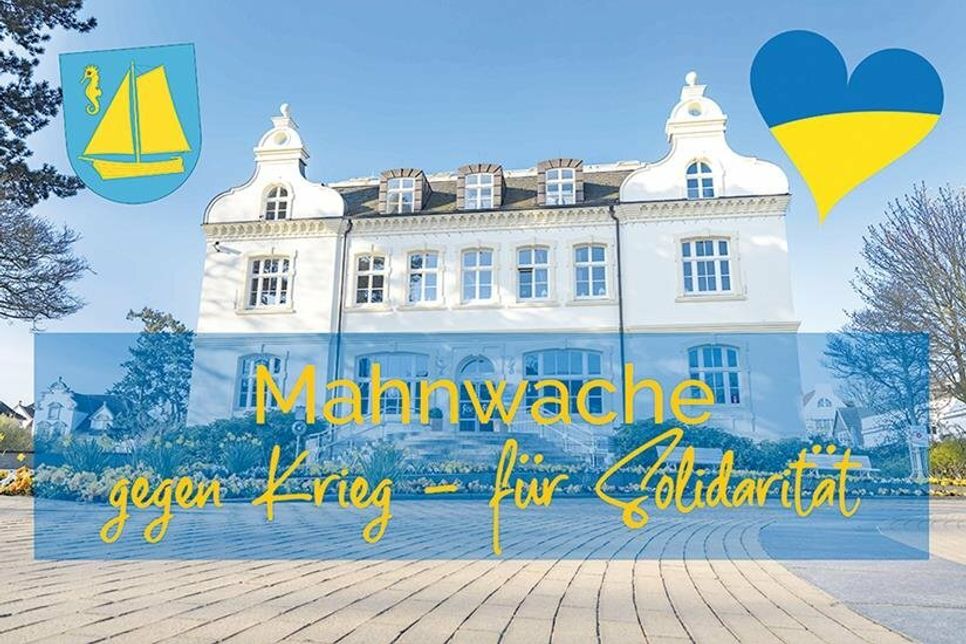 Die Gemeinde Timmendorfer Strand ruft am Mittwoch um 18 Uhr zur Mahnwache für den Frieden auf.