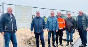Die Stimmung ist gut auf der Baustelle des neuen Wohnmobilstellplatzes am Lensterstrand.