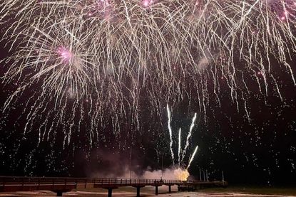 Imposantes Höhenfeuerwerk von der Seebrücke.