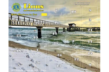 Die neue Seebrücke in Haffkrug ziert diesmal den Adventskalender des Lions Club Lübecker Bucht.
