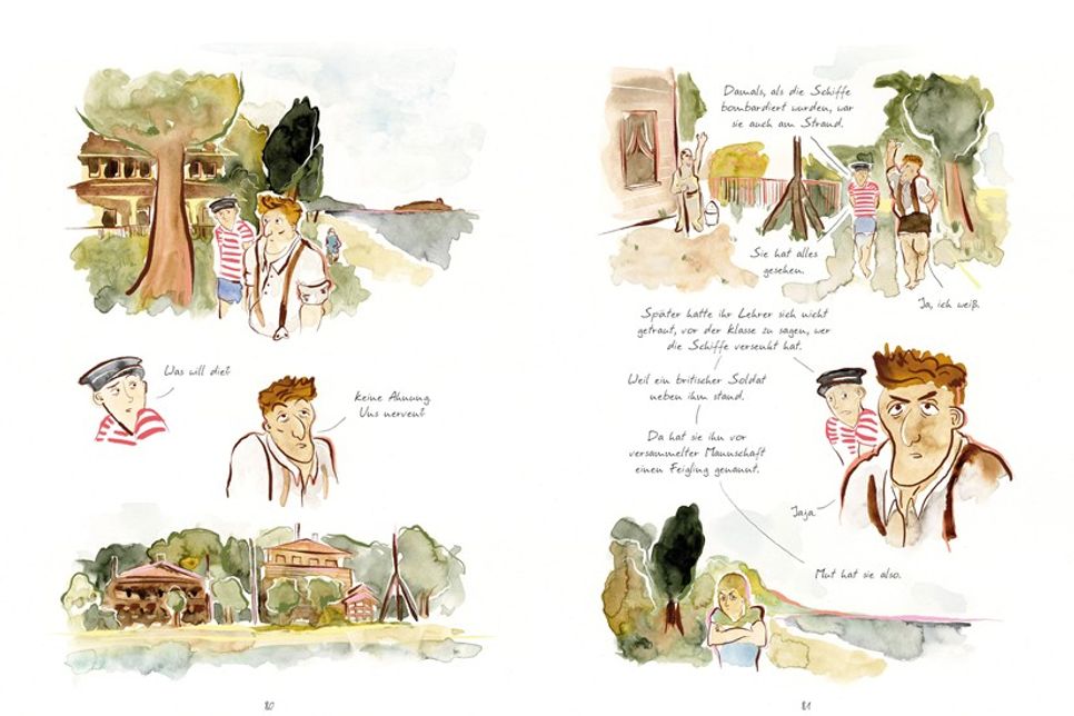 Auszug aus der Graphic Novel „Aale und Gespenster“.