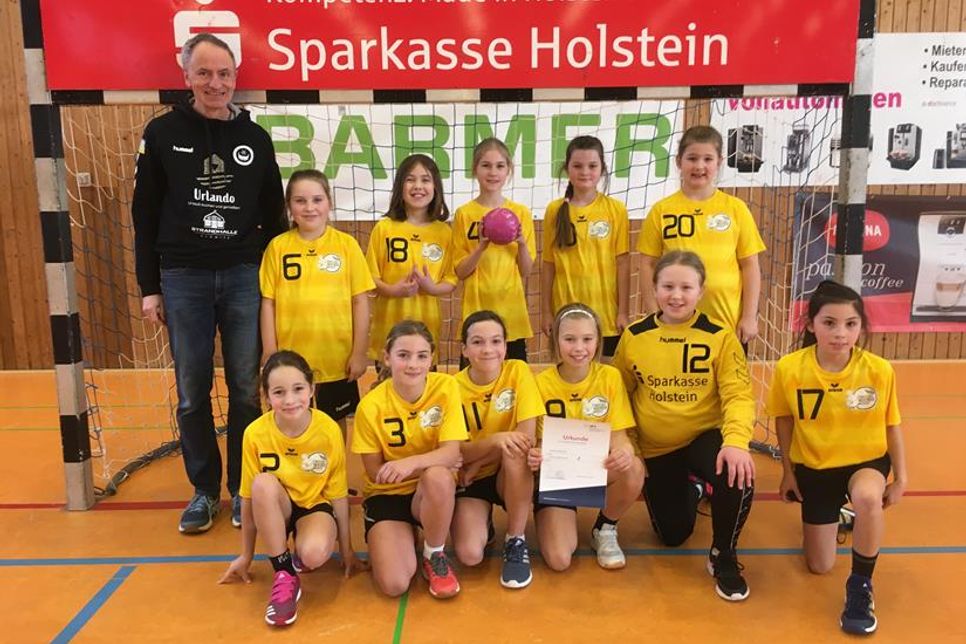 Die Neustädter Mannschaft mit Sportlehrer Sönke Holst.