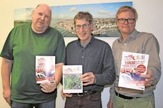 1. Vorsitzender vom TSV Neustadt Jörg Henkel, TSV-Laufexperte Peter Massny und Sven Muchow vom reporter (v. lks.) freuen sich auf viele Starter.