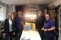 Das Team der Raumstation (v. lks.): Tanja Zschunke, Swen Butzke, Markus Hinrichs und Svenja Hamann.