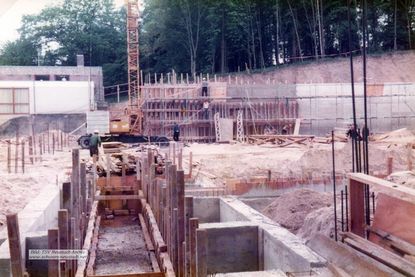 Ein Bild vom Bau der Gogenkroghalle, zur Verfügung gestellt von Thomas Schwarz.