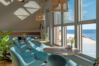 Im Beachhouse hat man einen fantastischen Blick auf die Ostsee.