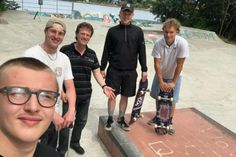 Luis Maddox, Tristan Dittmer, Andreas Adler, Elias Jess und Bjarne Damerau (v. lks.).