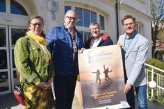 Freuen sich auf viele, junge Talente: Dr. Cordula Braun, Schulleiterin des OGTs (von links), Initiator Andreas Czayka, Bürgermeister Sven Partheil-Böhnke und Tourismusdirektor Joachim Nitz.
