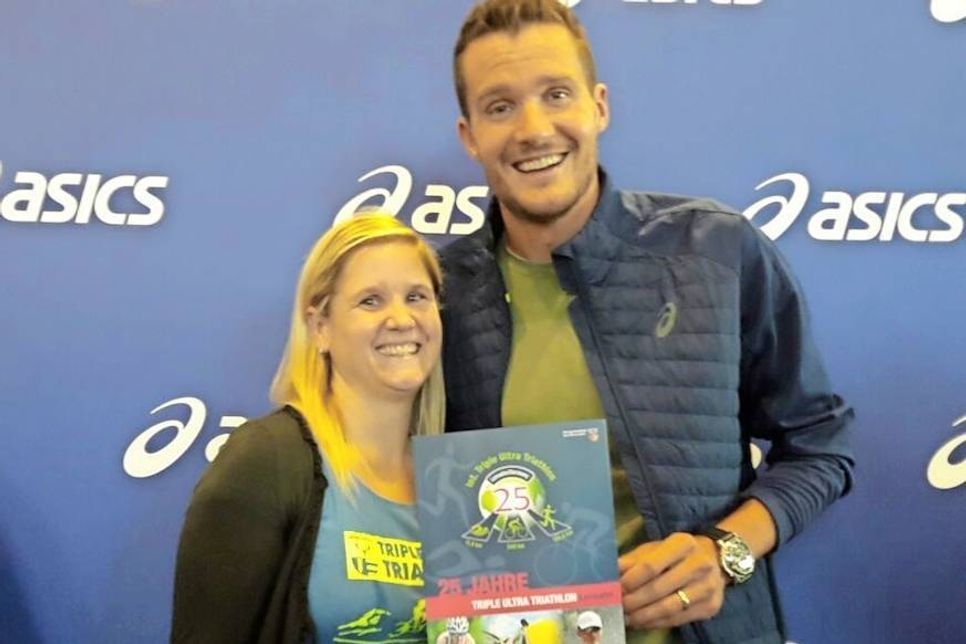 Nadine Zahradnik mit Jan Frodeno.
