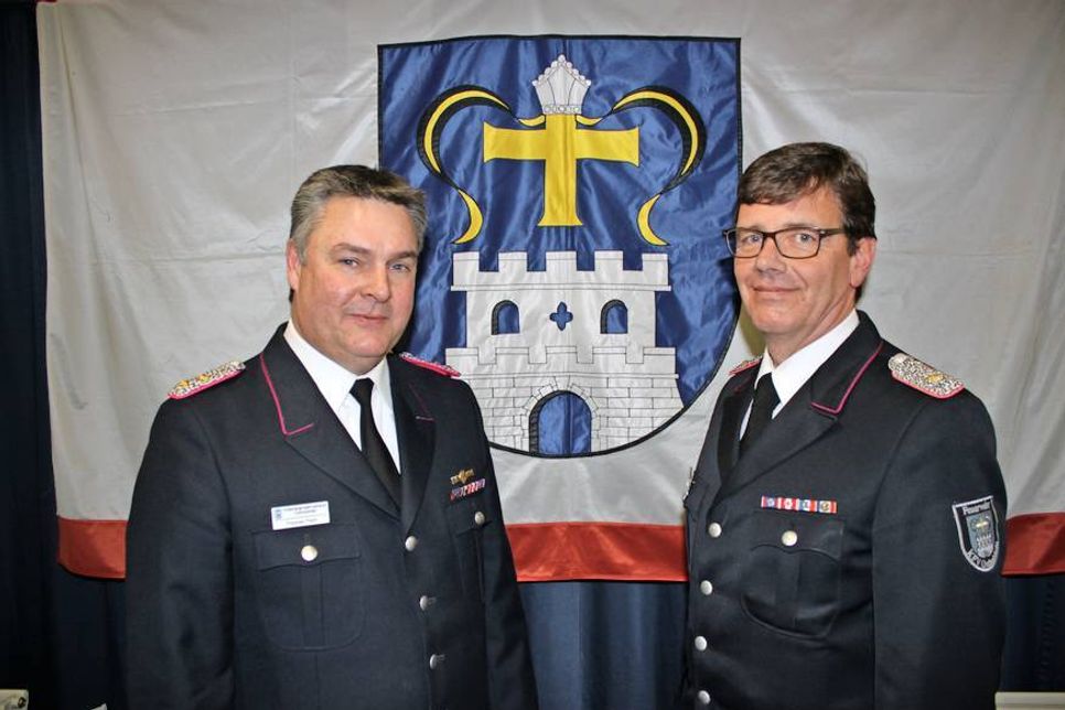 Die neue Kreiswehrführung mit Thorsten Plath (lks.) und seinem Stellvertreter Michael Hasselmann.