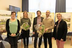 Einrichtungsleiterin Christiane Hillmer, Dipl.-Geografin Kathleen Schmidt, Uwe Braun, Prof. Dipl.-Ing. Stephan Wehrig und Projektleiterin AWO-Pflege Gitta Doege (v. lks.).