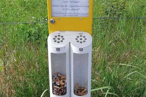 Abstimmen per Zigarettenstummel erfreut sich offenbar großer Beliebtheit.