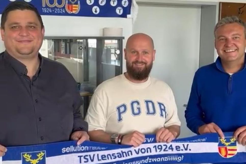 Positiv in die neue Saison: Fußballobmann Vadim König, Neu-Trainer Daniel Safadi und 1. Vorsitzender vom TSV Lensahn Maximilian Sell.