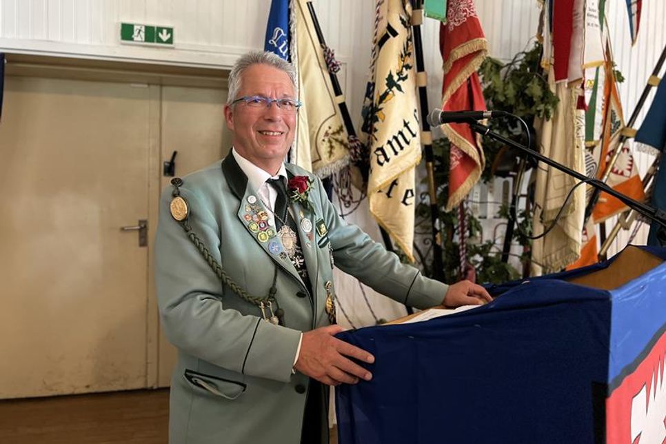 1. Öllst Dr. Ralf Stolley begrüßte die Gäste und Kameraden zum Gildefrühstück.