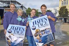Vorfreude auf die Niendorfer Hafentage bei Friedrich Flüh (v. li.), Martina Block und Janina Schütze (Veranstaltungsabteilung TSNT GmbH) und Janek Leonhardt von der ausführenden Eventagentur. (Foto: René Kleinschmidt)