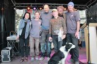 Kollegen und jetzt auch Freunde und Botschafter für Neustadt: die Bildhauer Francesca Bernardini, Julie Glaspy, Thomas Reifferscheid, Ian Newbery, Thomas Kadziola und Dr. Jo Kley (v. lks.)