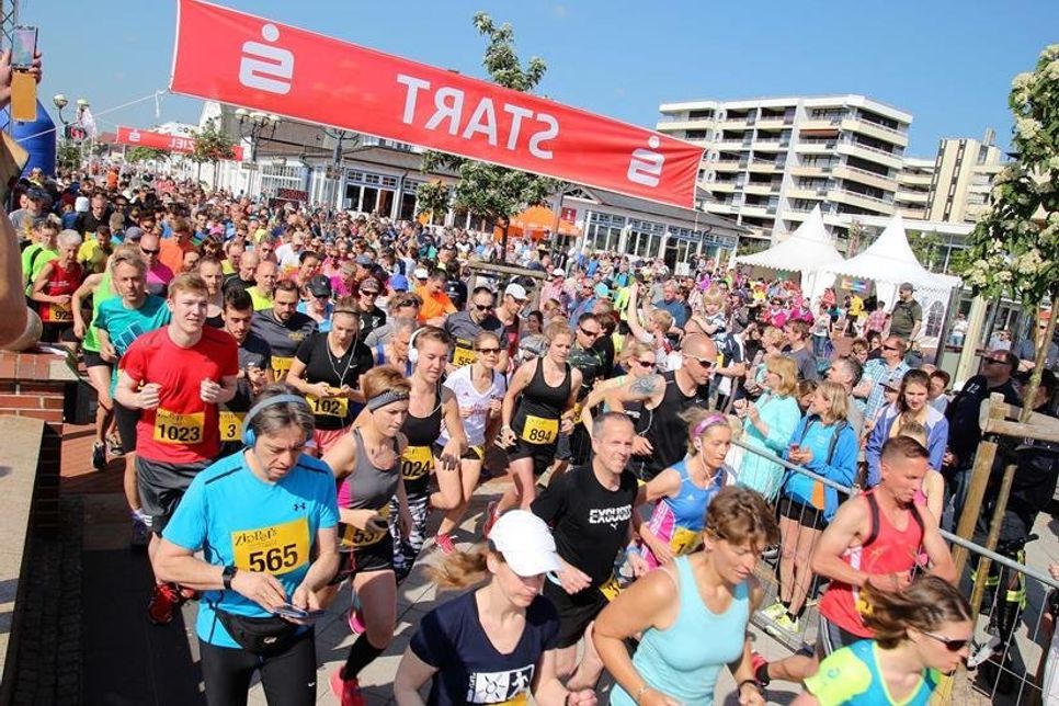 Start und Ziel ist der Promenadenbereich vor der Grömitzer Welle.