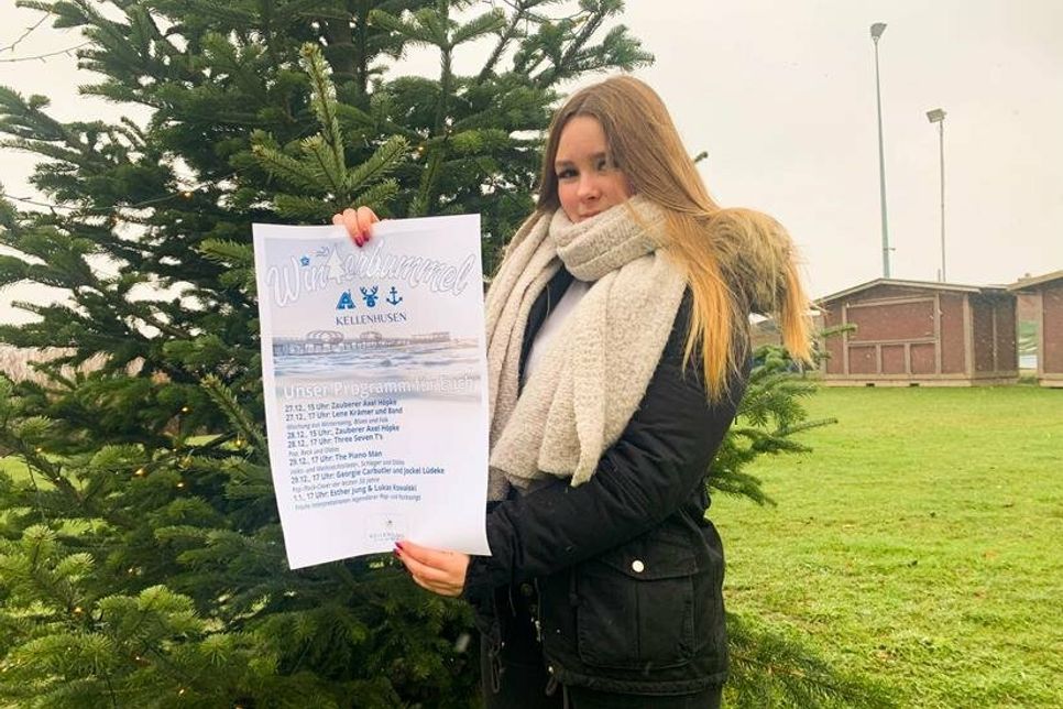 Marie Wandelt, Auszubildende der Kurverwaltung Kellenhusen, freut sich über das abwechslungsreiche Programm auf dem Winterbummel zwischen den Jahren.