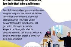 Kostenloser Selbstverteidigungskurs für Frauen.