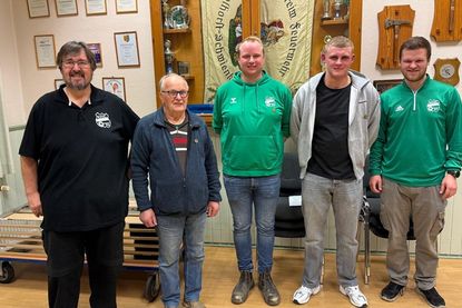 Axel Rohde, Willi Prüss, Kjell Krippe, Max Möding und Pascal Prüss (v. lks.).