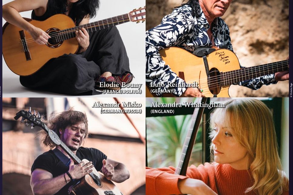 Von links oben nach rechts unten: Elodie Bouny, Lulo Reinhardt, Alexandr Misko, Alexandra Whittingham