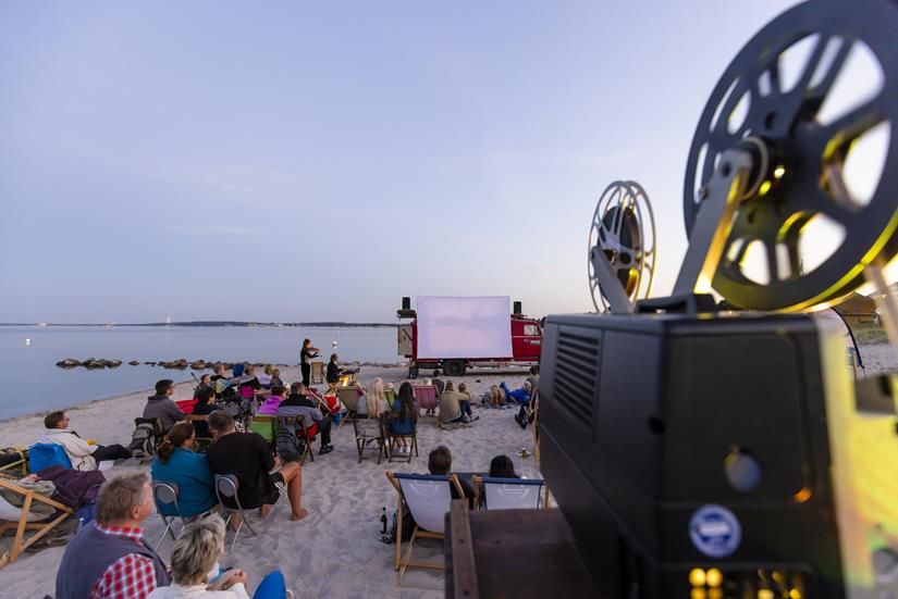 Nostalgie pur Wanderkino am Strand in Sierksdorf Neustadt in