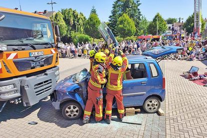 Beim Tag der offenen Wache am Sonnabend beeindruckte die Preetzer Feuerwehr mit ihrem Können.