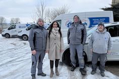 Soll weiter wachsen: Das Team der Gri.Sch Heizung und Sanitär GmbH mit Grigorij und Jaqueline Schmidt mit Ralph Zinkel und Frank Wesselkowski (v. lks.).