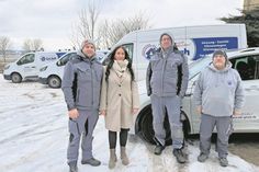 Soll weiter wachsen: Das Team der Gri.Sch Heizung und Sanitär GmbH mit Grigorij und Jaqueline Schmidt mit Ralph Zinkel und Frank Wesselkowski (v. lks.).