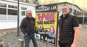 DJ Stephan Nanz (lks.) und Gordan Lockowandt freuen sich auf den 4. April im Schützenhof in Neustadt.