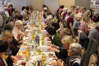 Liebevoll dekoriert und gut besucht: die Strandhalle.