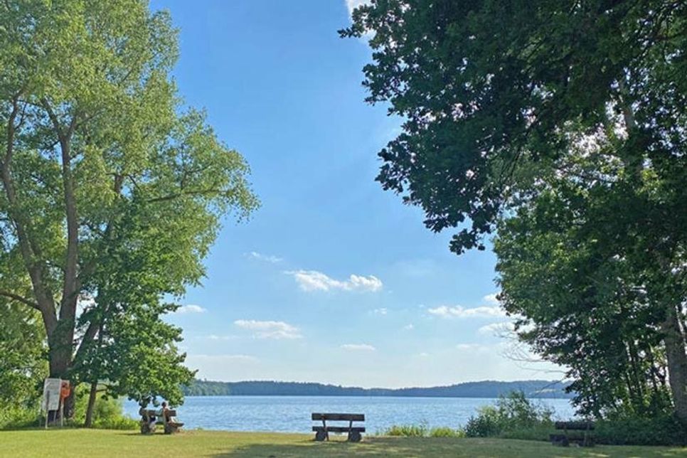 Traumhaft schön – und ab jetzt gut abgesichert: die Badestelle am Behler See.