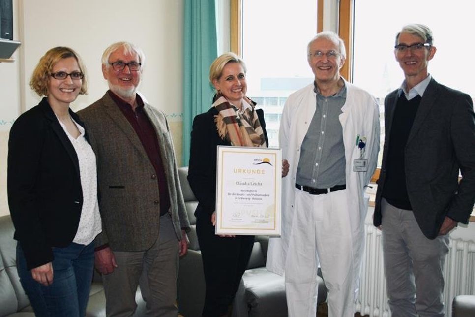 Claudia Ohlsen, Richard Münchmeier, Claudia Leicht, Roland Repp und Michael Busch (v. lks.). (Foto: HPVSH)