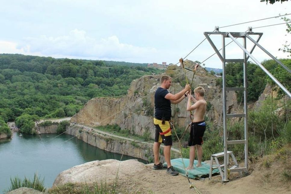 Wasserseilbahn.