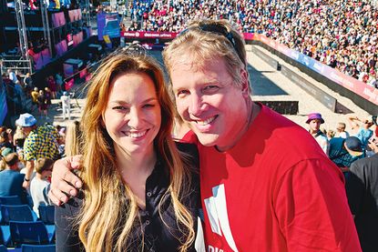 Staatssekretärin Magdalena Finke verfolgte zusammen mit Jörg Pelny vom Deutschen Volleyball-Verband die Finalspiele am Sonntag.