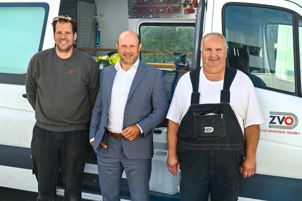 Die ZVO Energie GmbH gehen mit dem neuen Gasprodukt einen wichtigen Schritt in die Zukunft: Nico Demel, Sven Bäumler und Andreas Hinz (v. lks.).