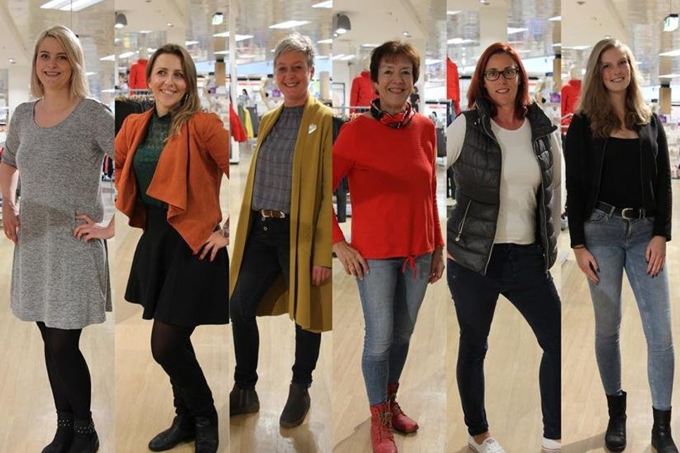 Die Vorher-Looks: So sahen die sechs Frauen vor ihrer Shopping-Tour durch das eska-Kaufhaus aus.