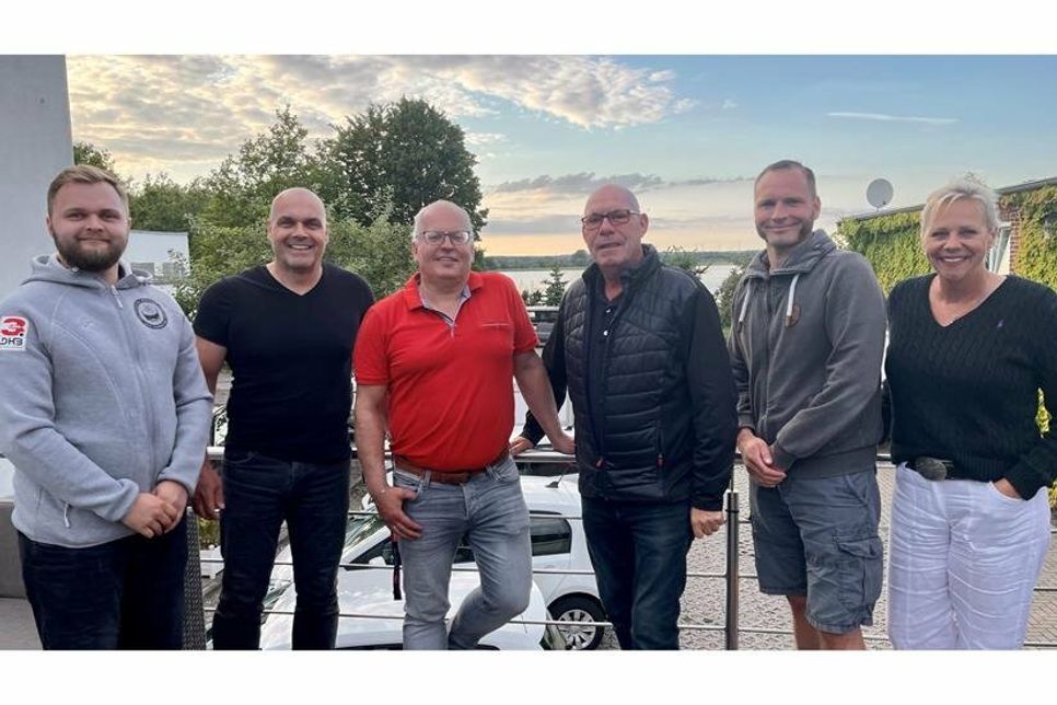 HSG Ostsee Marketingteam: Max Hertwig, Frank Barthel, Heiko Haase, Andreas Graap, Silvan Bzdega und Susanne Graap (v. lks.).